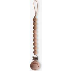 Pacifier Holders Mushie Pacifier Clips Eva Pale Taupe