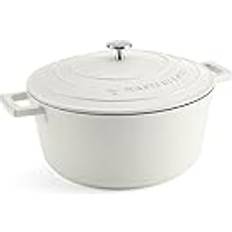 Masterclass Kasserolle 5L Creme med låg