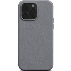 Woolnut iPhone 15 Pro Max Ægte Læder Cover MagSafe Kompatibel Grå