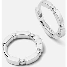 Stacked Huggie Hoops Sterling Silver Earrings EB8008_SLV