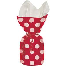 Wrapping Paper & Gift Wrapping Supplies Unique Party One Size, Red Polka Dot Cello Bags Pack Of 20