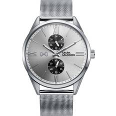 Men's Silver-Tone Multifunction Watch with Mesh Strap 41mm