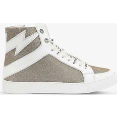 Zadig & Voltaire Zv1747 High Flash Hightop Trainers Silver