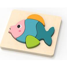 Fish Puzzle 100% Fsc Wood Multi Patterned
