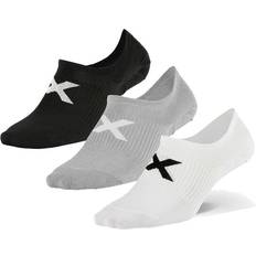 Socks 2XU Invisible Sock 3 Pack - White/Black/Grey