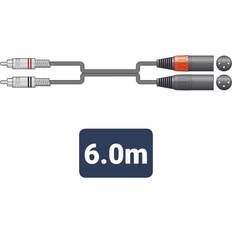 Classic Twin RCA to 2 XLRM Leads