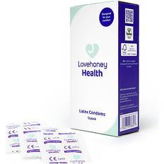 LoveHoney Protection & Assistance LoveHoney Health Extra Thin Lubricated Vegan Latex Condoms 12 Pack