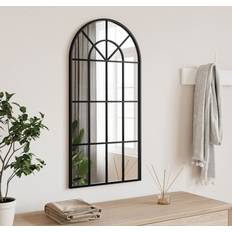 Iron Wall Mirrors vidaXL Black 40x80 cm Arch Iron Wall Mirror