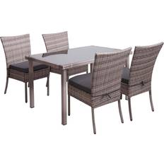 Rattan Lounge-Sets MCW Poly-Rattan Garnitur Lounge-Set