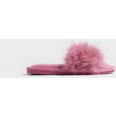 Rosa Innetøfler Hunkemöller Tøfler Sea Pink Jasmin High Fake Fur Slipper Flate sko slippers