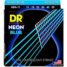 DR Strings NBA11 Neon Blue western-guitar-strenge, 011-050