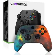 Gamenetics Custom Official Wireless Bluetooth Controller for Xbox Series X/S and Xbox One Console Un-Modded Video Gamepad Remote Soft Touch Dark Nebula