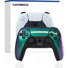 Gamenetics Custom Official Wireless Bluetooth Controller for PS5 Console PC Un-Modded Video Gamepad Remote ColorShift Cosmic Crush