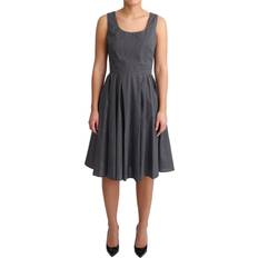 Dolce & Gabbana Black Polka Cotton A-Line Dress IT38