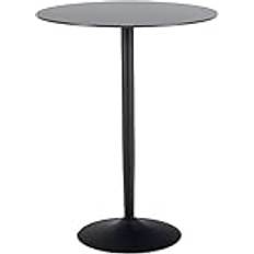 AC Design Furniture Malta Ceramic Round Matt Black Bar Table