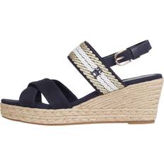 Tommy Hilfiger Vrouw Sandalen Tommy Hilfiger Golden Webbing Mid Wedge - Marine