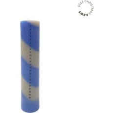 Bougies de l'Avent OYOY Calendrier H 26 cm - Optic Blue/Camel Bougie de l'Avent