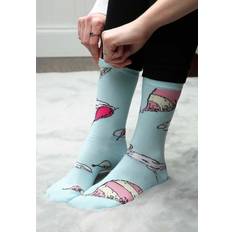 Fun Costumes Oh! The Places You'll Go Crew Socks For Adults Blue/Pink/Yellow
