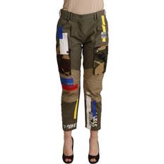 Dolce & Gabbana Green Military Cargo Trouser Cotton Women's Pants