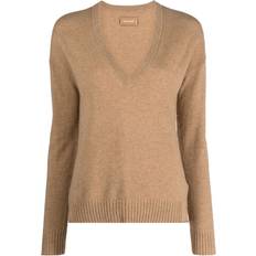 Zadig & Voltaire Vivi Patch Cashmere Jumper camel