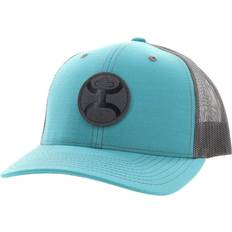 Turquoise - Women Accessories HOOey Blush 6-Panel Trucker Cap with Grey Circle Patch