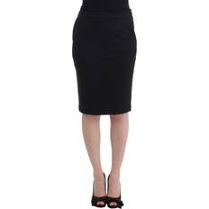 Gianfranco Ferre GF Ferre Black Straight Pencil Skirt IT46