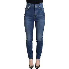 Dolce & Gabbana Blue Cotton High Waist Skinny Denim Jeans IT40