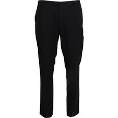 Dolce & Gabbana Grå Uld Slim Fit Bukser Jeans Gray IT58/XXL