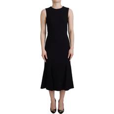 Dolce & Gabbana Herren Kleider Dolce & Gabbana Black Women's Sheath Flare Viscose Women's Dress