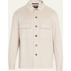 Cashmere Shirts Zegna Oasi Cashmere Overshirt Natural