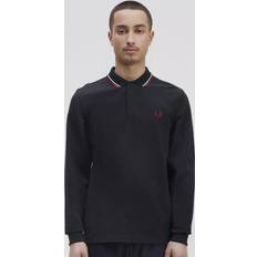 Fred Perry Polo Pikétröjor Fred Perry Twin Tipped Long Sleeve Polo Shirt, Navy