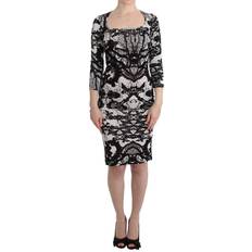 Men - Viscose Dresses Black Printed Sheath Dress IT42