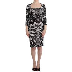 Herr - Midiklänningar Roberto Cavalli Cavalli Black Printed Sheath Dress IT44
