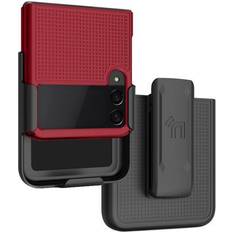 Mobile Phone Covers Nakedcellphone Red Hard Case Cover and Belt Clip Holster Combo for Samsung Galaxy Z Flip 3 5G