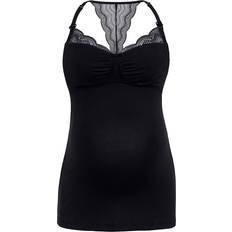 Serenity Lace Maternity/Nursing Tank Black
