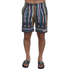 Man - Striped Shorts Dolce & Gabbana Multicolor Striped Stretch Cotton Shorts IT54