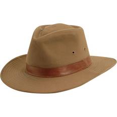 Leather Hats Dorfman Pacific Men's Twill Outback Hat,Bark,X-Large