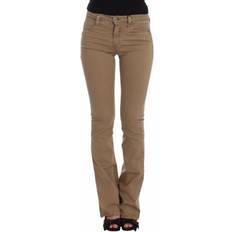 Costume National Beige Straight Leg Denim Pants Stretch Jeans