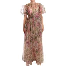 Floral - Man Dresses Dolce & Gabbana Multicolor Floral Print Long Maxi Gown Dress IT38