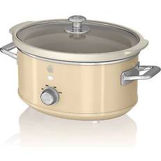 Beige Cucine lente Swan SF17021CNEU 3.5L Contenitore Ceramic Non-Stick