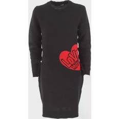 Love Moschino Black Wool Dress IT42