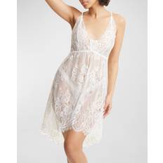 White - Women Negligées Hanky Panky Women's Victoria Lace Chemise With G-String White