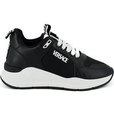 Versace Sneakers Versace Black and White Calf Leather Sneakers EU41/US11