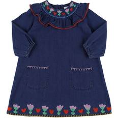 Stella McCartney Blue Kids Frilled-trim Long-sleeve Denim Dress 4-12 Years Years