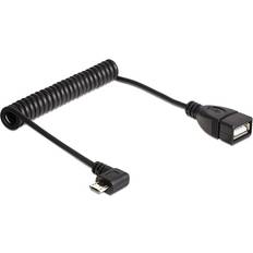 DeLock spiralkabel usb micro gewinkelt