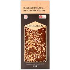 Fransk nougat Økoladen Mælkechokolade M. Fransk Nougat