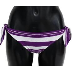 Dolce & Gabbana Trajes de baño Dolce & Gabbana Beachwear Bikini Bottom Purple/White Stripes