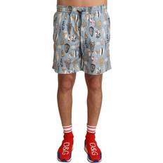 Dolce & Gabbana Blue Swimwear Dolce & Gabbana Blue Seashell Beachwear Swimwear Men's Shorts