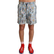 Multicoloured Swimming Trunks Dolce & Gabbana Blue Seashell Beachwear Swimwear Shorts IT3