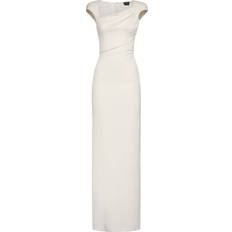 Men Dresses Tom Ford Double Silk Georgette Draped Long Dress White